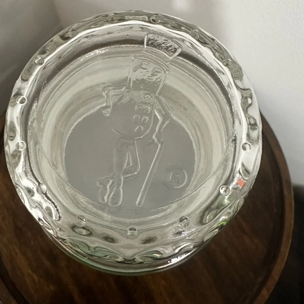 Vintage Planters Mr. Peanut Glass Jar with Lid - Diamond Pattern 8